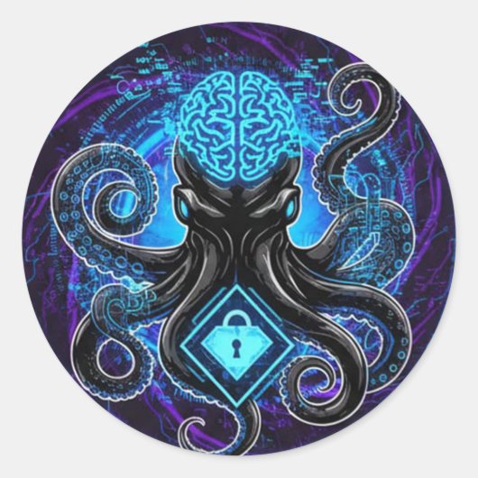 Octopus Hacker Sticker (Voorkant)
