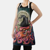Octopus Halloween Apron Schort (Insitu)