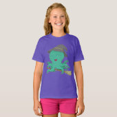 Octopus Halloween Heks T-shirt (Voorkant volledig)