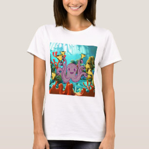 Octopus Handbell Ringer in het Zee T-shirt