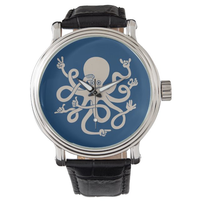 Octopus Hands Horloge (Voorkant)
