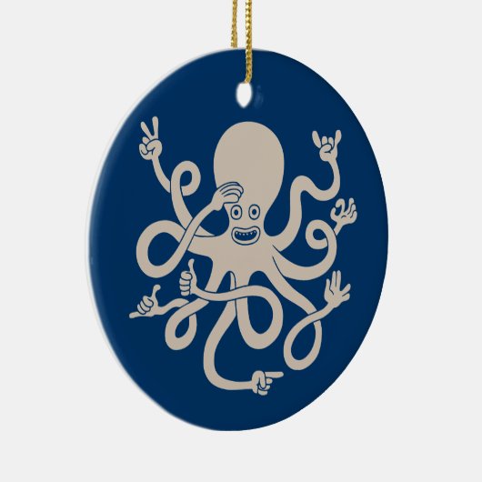 Octopus Hands Keramisch Ornament (Rechts)