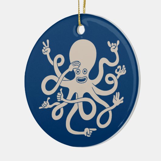 Octopus Hands Keramisch Ornament (Links)
