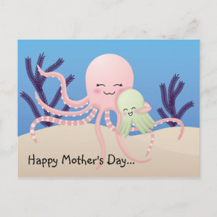 Octopus, Happy Moederdag... Briefkaart