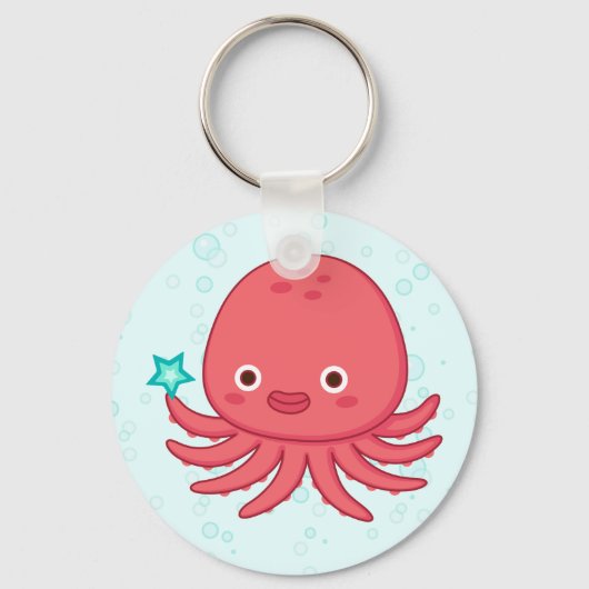 Octopus heeft ster sleutelhanger (Voorkant)