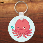 Octopus heeft ster sleutelhanger (Voorkant)