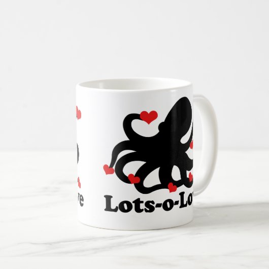 Octopus heeft veel liefde koffiemok (Voorkant rechts)