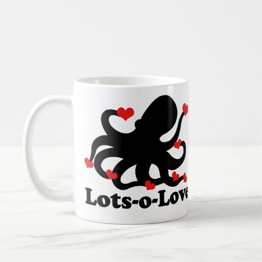 Octopus heeft veel liefde koffiemok (Links)