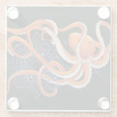Octopus Henna Glazen Onderzetter (Achterkant)