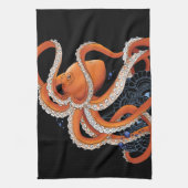 Octopus henna theedoek (Verticaal)