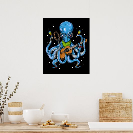 Octopus Hippie Poster (Keuken)
