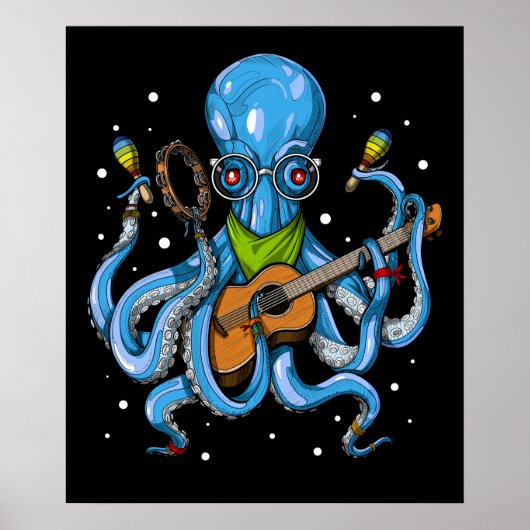 Octopus Hippie Poster (Voorkant)