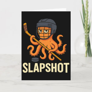 Octopus Hockey Humor Sport Mashup Design Kaart