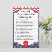 Octopus Hoe goed ken je het verjaardagsmeisje? (Staand voorkant)