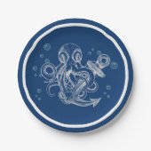 Octopus Holding Anker Papieren Bordje (Voorkant)