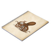 Octopus Holding Chemistry Flask Steampunk Science Notitieboek (Linkerzijde)