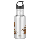 Octopus Holding Chemistry Flask Steampunk Science Waterfles (Voorkant)