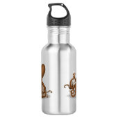 Octopus Holding Chemistry Flask Steampunk Science Waterfles (Achterkant)