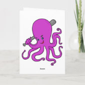 Octopus Honkbal Honkbalknuppel Kaart (Achterkant)