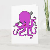 Octopus Honkbal Honkbalknuppel Kaart (Voorkant)