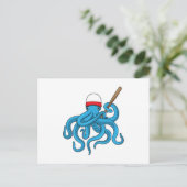 Octopus Honkbalkuil Baseball Briefkaart (Staand voorkant)