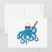 Octopus Honkbalkuil Baseball Briefkaart (Voorkant / Achterkant)