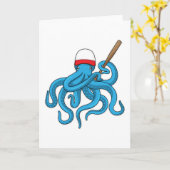 Octopus Honkbalkuil Baseball Kaart (Gele Bloem)