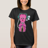 Octopus Hoofdtelefoon Muziek T-shirt (Voorkant)