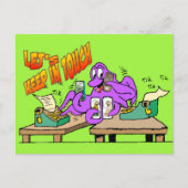 Octopus "houd contact" Briefkaart  (Voorkant)