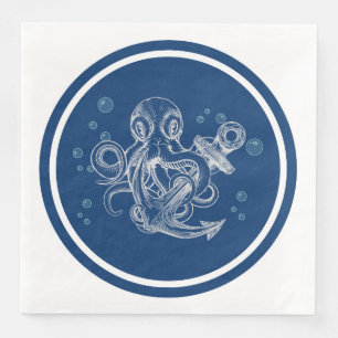 Octopus houdt anker vast servet
