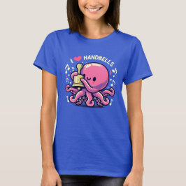 Octopus houdt van handbellen t-shirt