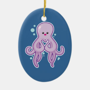 Octopus houdt van je keramisch ornament