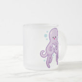 Octopus houdt van je matglas koffiemok (Voorkant rechts)
