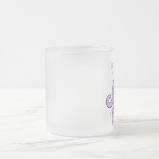 Octopus houdt van je matglas koffiemok (Center)