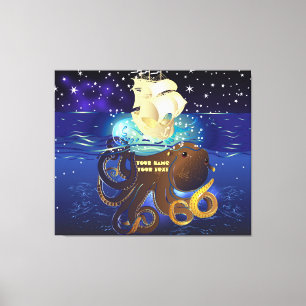 Octopus Huge en Caravella Canvas Afdruk