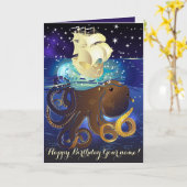 Octopus Huge en Caravella Kaart (Gele Bloem)