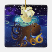 Octopus Huge en Caravella Keramisch Ornament (Achterkant)