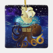 Octopus Huge en Caravella Keramisch Ornament (Voorkant)