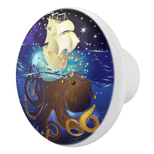 Octopus Huge en Caravella Keramische Knop (Rechts)