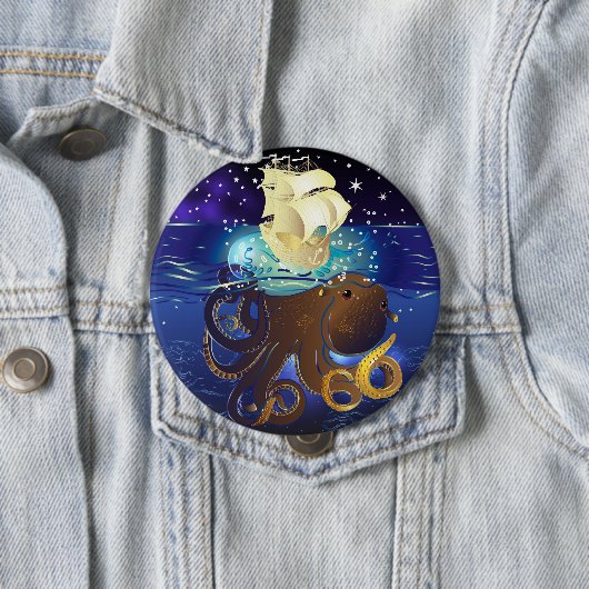 Octopus Huge en Caravella Ronde Button 4,0 Cm (In situ)