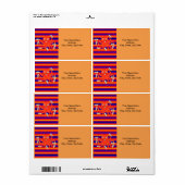 Octopus Ice Cream Stripe-labels Etiket (Full Sheet)