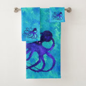 Octopus II van de Sybille - Bathroom Towel Set Bad Handdoek (Insitu)