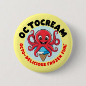 Octopus-ijs Ronde Button 5,7 Cm (Voorkant)