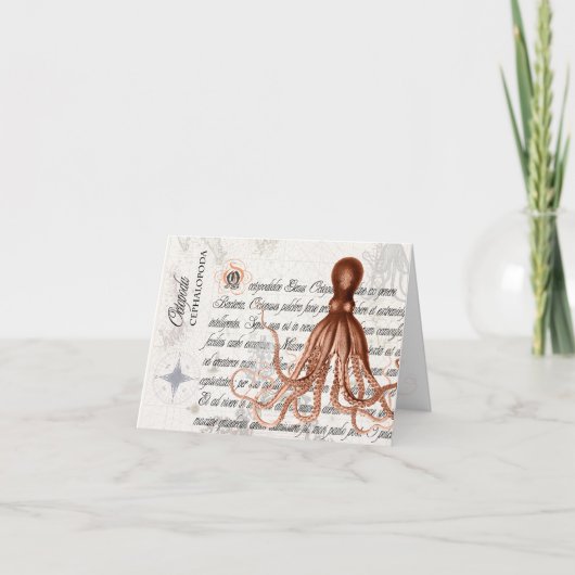 Octopus Illustratie Bedankkaart (Voorkant)