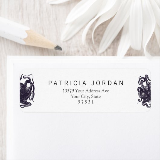  Octopus Illustratie Etiket (Insitu)