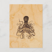  Octopus Illustratie in Browns Briefkaart (Voorkant)