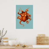 Octopus Illustratie Poster (Keuken)