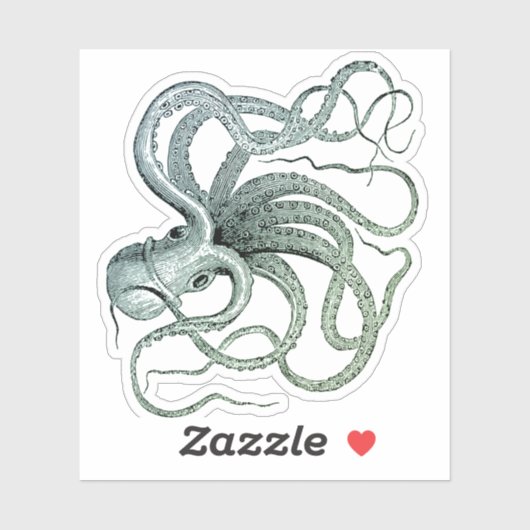  Octopus Illustratie Sticker (Vel)