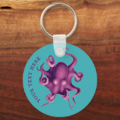 Octopus Illustratie (Valdivia Expedition) Sleutelhanger (Voorkant)