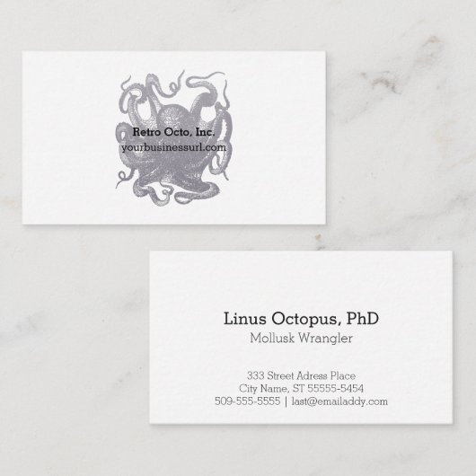  Octopus Illustratie Visitekaartje (Voorkant / Achterkant)